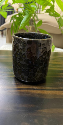 【二手】日本隕石曜變天目釉油滴天目 桶茶碗 茶杯 、圈口小磕、24895【百草巷】古玩 收藏 古董