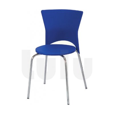 【Lulu】 巧思椅 藍色 341-12 ┃ 餐椅 餐廳椅 休閒椅 造型椅 洽談椅 休閒餐椅 休閒餐桌 電鍍 用餐椅 椅