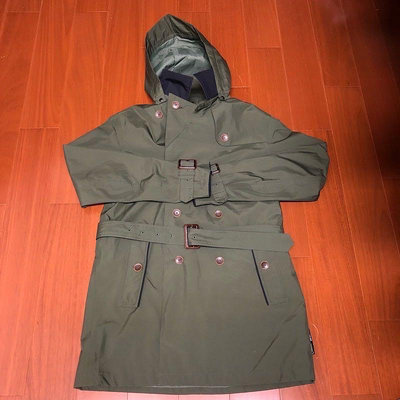 （Size L) Traveler Goretex 防水防風軍綠色超帥長版外套(h櫃右）