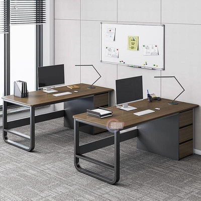 簡約職員辦公桌單人帶抽屜辦公室辦公桌子雙人電腦桌子辦公桌