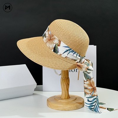 草帽女士遮陽夏季大簷戶外時尚百搭可折疊軟草帽遮陽波西米亞風沙灘草帽-衣美良品