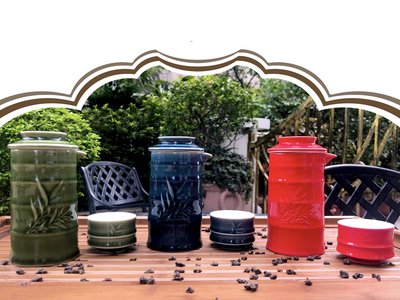 乾唐軒活瓷-----竹君子泡茶器----雙層1壺2杯----享悅旅行袋---陶瓷茶具整套品茗杯