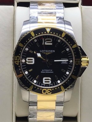 重序名錶 LONGINES 浪琴 康卡斯潛水系列 HydroConquest系列 半金水鬼 浪鬼 41mm 自動上鍊腕錶