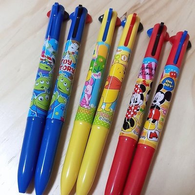 正品 原子筆 三色筆 三眼怪 維尼 米奇 米妮 三色原子筆 小豬 小熊維尼 玩具總動員 日本代購 日本連線