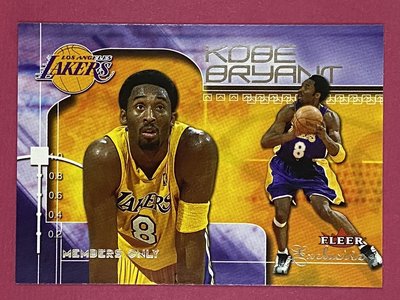 2001-02 Fleer Exclusive #115 Kobe Bryant Los Angeles Lakers