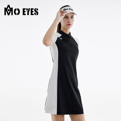 MO EYES魔眼高爾夫連衣裙女夏季服裝高彈女裝時尚 透氣孔裙子