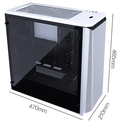 熱銷 PHANTEKS追風者新品 400ATG 白新強化散熱面板鋼化玻璃ATX水冷電腦機箱