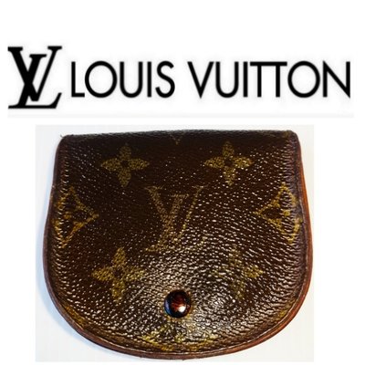 (售?)LOUIS VUITTON 半圓形三層LV零錢包馬鞍型號M61970皮夾錢包$329 1元起標 二手真品(勿標)