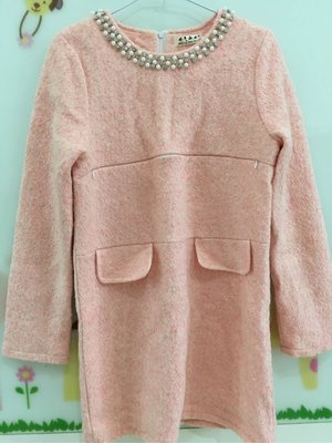 ♔公主城堡♔粉色 毛尼 水鑽 哺乳洋裝 哺乳衣 長版衣