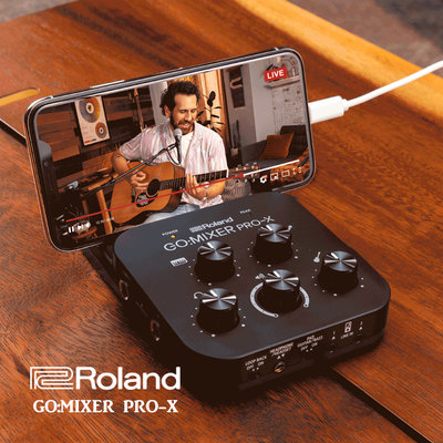 小叮噹的店 - Roland GO:MIXER PRO-X 手機混音器 直播 掌上型混音座 podcast 附導線