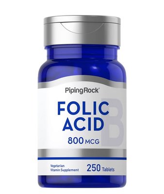 【Piping Rock】現貨 Folic acid 葉酸 800mcg 250顆