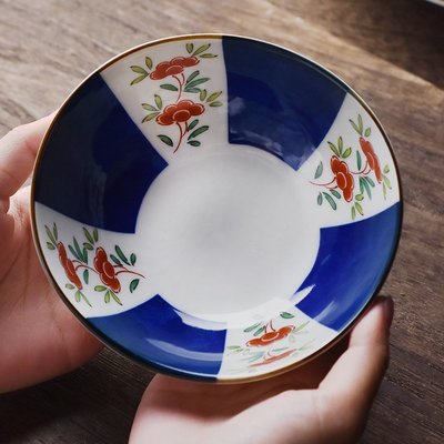 波佐見燒日本進口染錦彩繪家用日式陶瓷碗異型面碗飯碗一人食湯碗