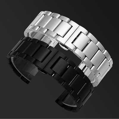 豪利時ORIS不銹鋼金屬實心鋼帶男大錶盤拋光磨砂鋼錶帶20 22 24mm