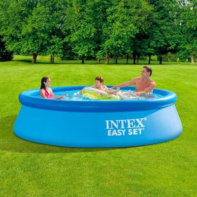 【熱賣精選】INTEX頂環充氣泳池大型家庭泳池蝶形充氣游泳池戲水池兒童游泳池