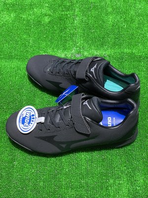 棒球世界全新MIZUNO 美津濃Jr兒童壘球鞋(11GP222200) 全黑色特價