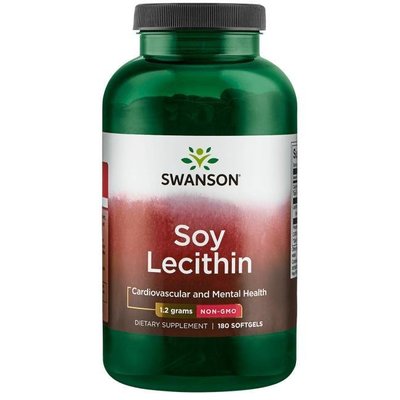 【活力小站】Swanson 新款 Lecithin 大豆卵磷脂 1200mg 180粒