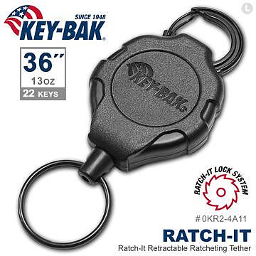 【angel 精品館 】KEY-BAK Ratch-It鎖定系列36” 超級負重伸縮鑰匙圈(附扣環)0KR2-4A11
