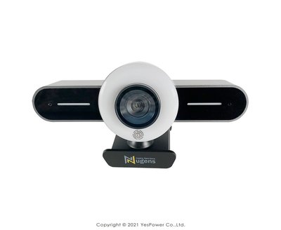 【含稅】Nugens VCP1 1080P大眼仔環形補光網路視訊攝影機 內建觸控補光燈/防窺視設計/降噪全指向雙麥克風