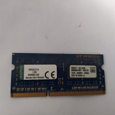 金士頓DDR3L-1600/PC3L12800 4G 1.35V 低壓版 筆電用記憶體 終保