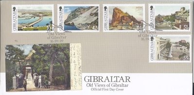 2009年Gibraltar舊風景郵票首日封