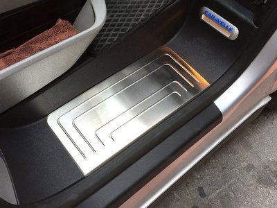 福斯 VW T5 T6不鏽鋼迎賓踏板 拉絲紋 (單滑門)(3片)德國原裝