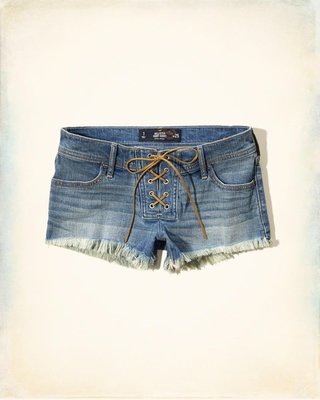 【Hollister Co】 Low Rise Denim Short-Shorts牛仔短褲--現貨15