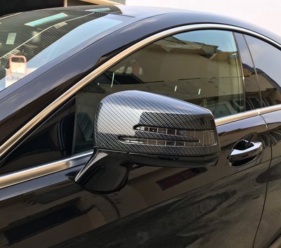 圓夢工廠 Benz 賓士 S212 wagon E200 E220 E250 E300 改裝 卡夢水轉碳纖款 後視鏡蓋貼