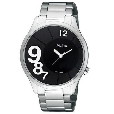 ALBA 雅柏錶 魅力女生偏心圓時尚腕錶(AH8219X)-黑/38mm