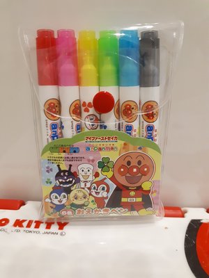 日本 麵包超人 紅精靈 細菌人 兒童 學生 隨身攜帶 輕巧 彩色筆 色鉛筆 畫畫筆 ~安安購物城~