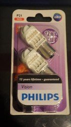 【網購天下】LED飛利浦原廠 PHILIPS-LED單芯1156煞車燈-P21紅光-2W-50LM-2顆