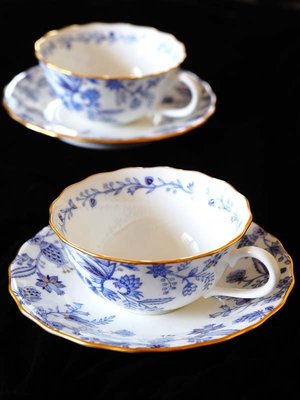 全新 日本製 則武 noritake BLUE SORRENTINO 4562 骨瓷 紅茶杯盤一杯一盤