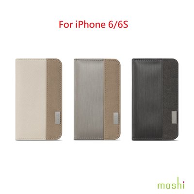 公司貨 Moshi Overture for iPhone 6/6S 側開卡夾型保護套 手機套 皮套 全包覆 可站立