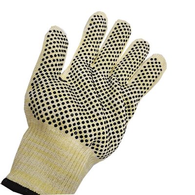 芳綸防阻燃手套 硅膠顆粒防滑耐高溫手套 防割耐磨隔熱手套