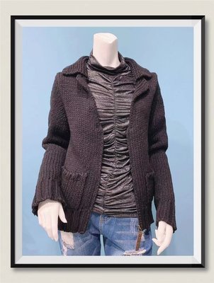 【D116】EF依芙【+粉有禮】【活動價176】實拍新款＆翻領寬鬆舒適毛衣外套 針織外套