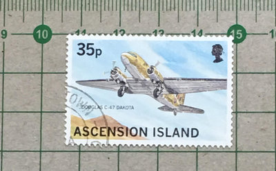 【郵卡庫2/飛機】亞森欣島1999年SC716，C-47運輸機 1枚，未貼舊票 SP8863