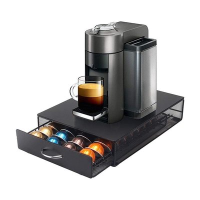 40粒裝咖啡膠囊收納抽屜式收納盒適用Vertuo line適用Nespresso架滿額免運