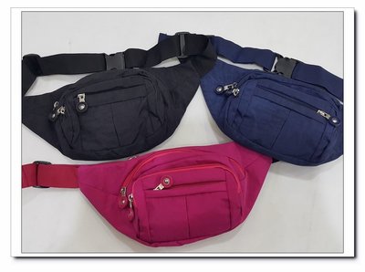 新款 輕量 防水布腰包 5條拉鍊 600CC水可放 可腰帶 斜背包 當腰包 外出包 中性 男女都可用