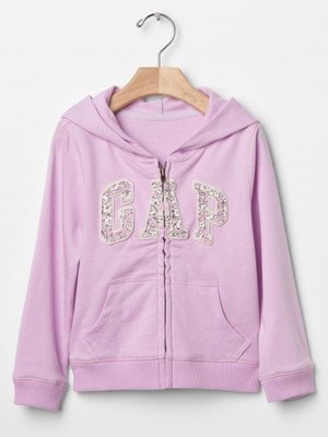 美國 Gap 正品徽標甜美風格連帽衛衣 春季紫色小花外套 4T 現貨三折出清 9成新