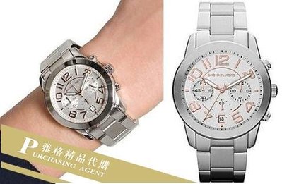 雅格時尚精品代購Michael Kors 銀色精鋼 陶瓷水鑽 三環 手錶 腕錶 經典手錶 MK5725 美國正品