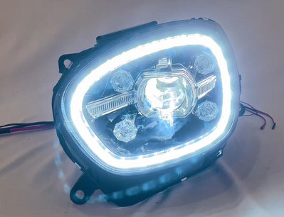 威德汽車精品 17 18 MINI country man F60 一抹藍 光圈 流水 雙色 LED魚眼大燈 總成