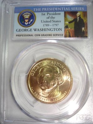 鑑定幣 美國2007-D年第1任總統紀念幣 1美元精製紀念限量版 PCGS  MS-65