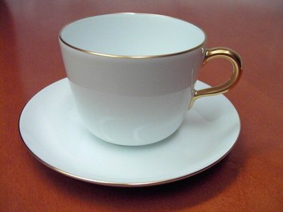 日本製 OKURA 大倉陶園 早餐杯(WHITE金) 1客/2pcs