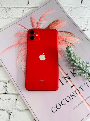 勝利店-二手機#中古機APPLE IPHONE 11 (6.1吋) 128G 紅色(電池健康度100%)
