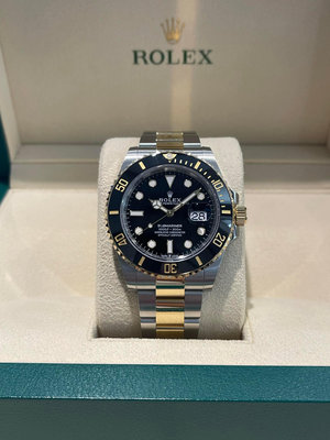 ROLEX  勞力士  Submariner Date 126613LN 半金黑水鬼 蠔式鋼與黃金的組合 潛水功能腕錶