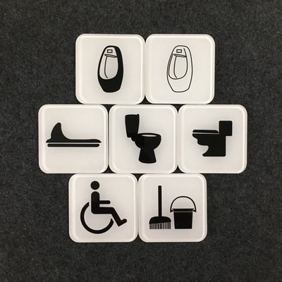 厚實壓克力廁所無障礙工具間馬桶小便斗標示牌 指示牌 歡迎牌 商業空間 開店必備