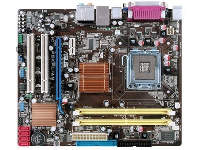 華碩 P5KPL-AM 整合型主機板、內建顯示、音效、網路、PCI-E獨顯插槽、記憶體支援 DDR2、良品有附擋板