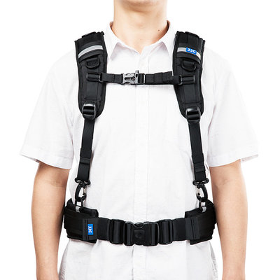 95折免運上新單反配件 JJC 攝影背心式雙肩外掛背帶 鏡頭包收納腰包 戶外攝影單反相機配件收納腰帶