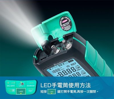 萬赫 PRO'SKIT 台灣公司貨寶工MT-7615  4合1 多功能 光功率計紅光筆15mW可充電式