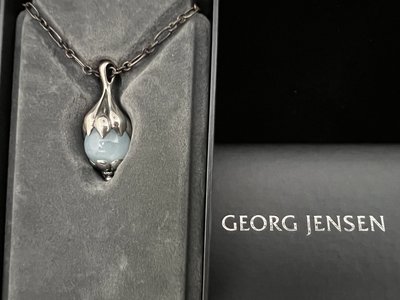 Georg Jensen 喬治傑生 1991 年度寶石項鍊 海水藍寶