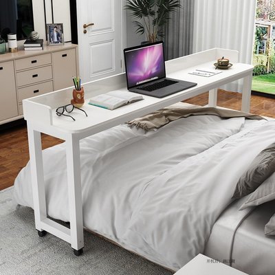 熱銷 迷路的深林跨床桌可移動臥室床尾桌家用床邊桌子電腦桌簡約現代懶人床上書桌